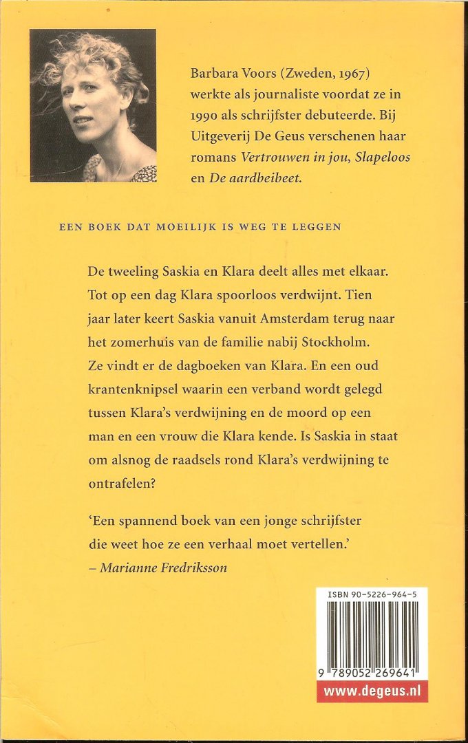 Voors, Barbara Uit het Zweeds vertaald door Janny Middelbeek - Oortgiesen  en Omslagillustraties   Michael Jaeger - Zusje van me