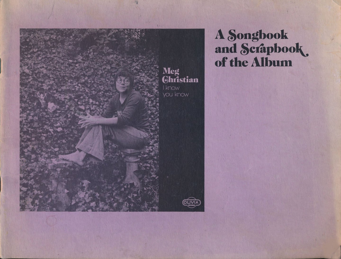 Christian, Meg - A Songbook and Scrapbook of the Album ‘Meg Christian I know you know’