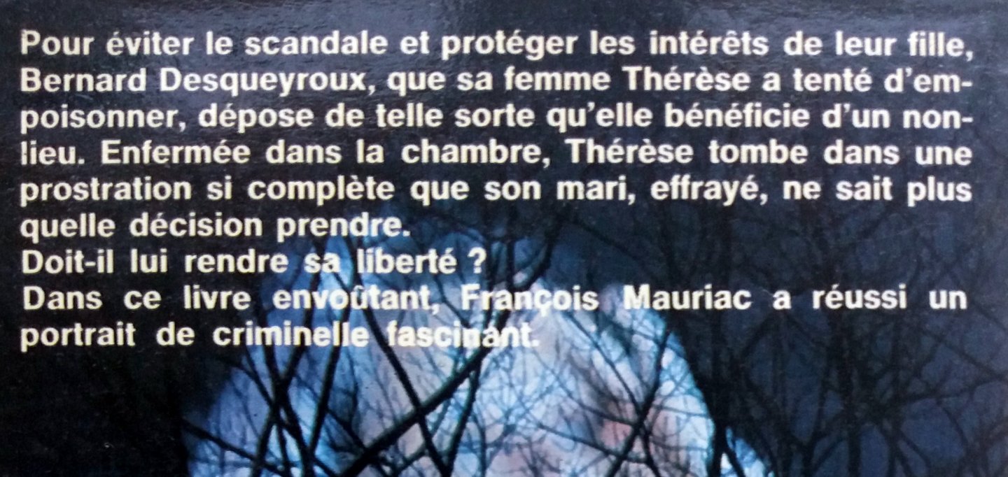 Mauriac, François - Thérèse Desqueyroux (Ex.2) (FRANSTALIG)
