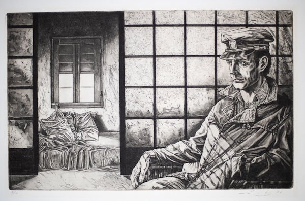 Kooy, Ed van der. - Man bij bed.