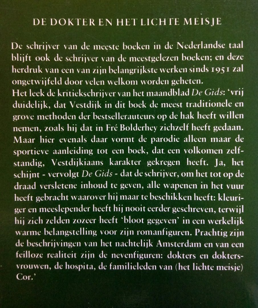 Vestdijk, Simon - De dokter en het lichte meisje (Ex.3)