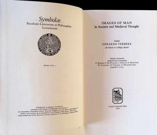 Gerardo Verbeke - Images of Man in Ancient and Medieval Thought