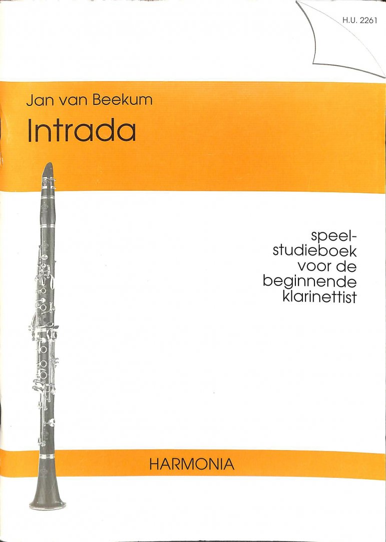 Beeekum, Jan van - Intrada. Speel- studieboek voor de beginnende klarinettist.