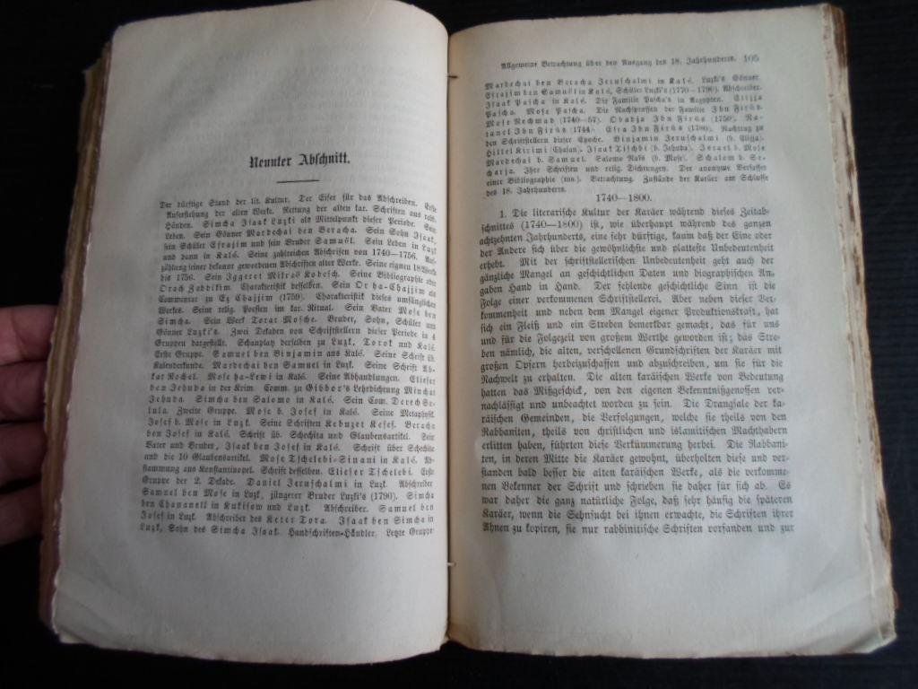 Fürst, prof dr Julius - Geschichte der Karäerthums von 1575 bis 1865 der gewöhnlichen Zeitrechnung, Die letzten vier Abschnitte