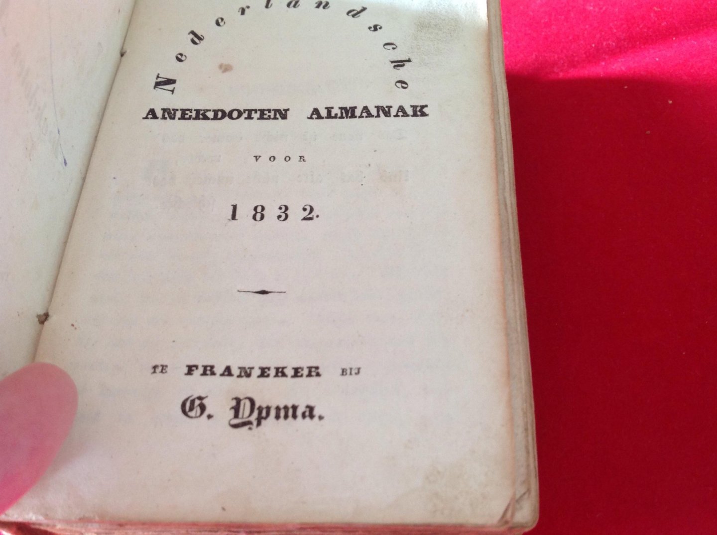  - Nederlandsche Anekdoten almanak 1832