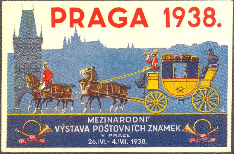  - Internationale Postwertzeichen-Ausstellung Praga 1938, 26.6.-4.7.1938