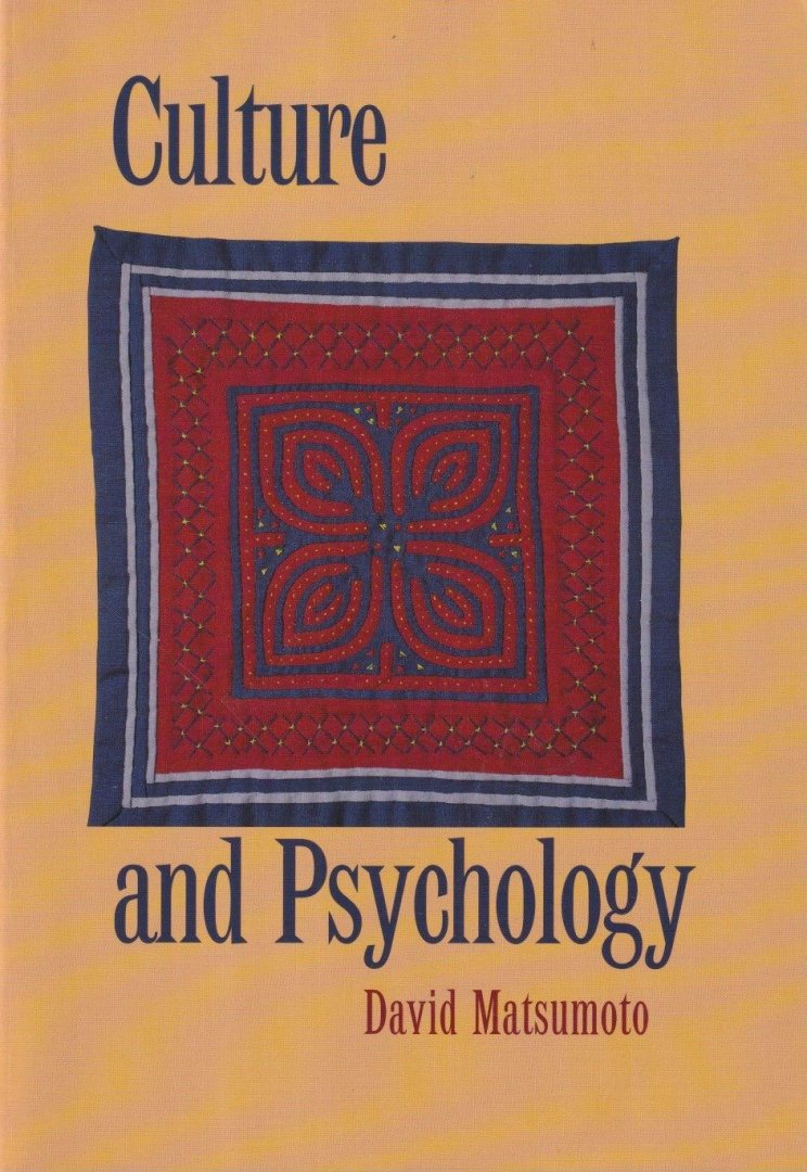 Matsumoto, David - Culture and psychology