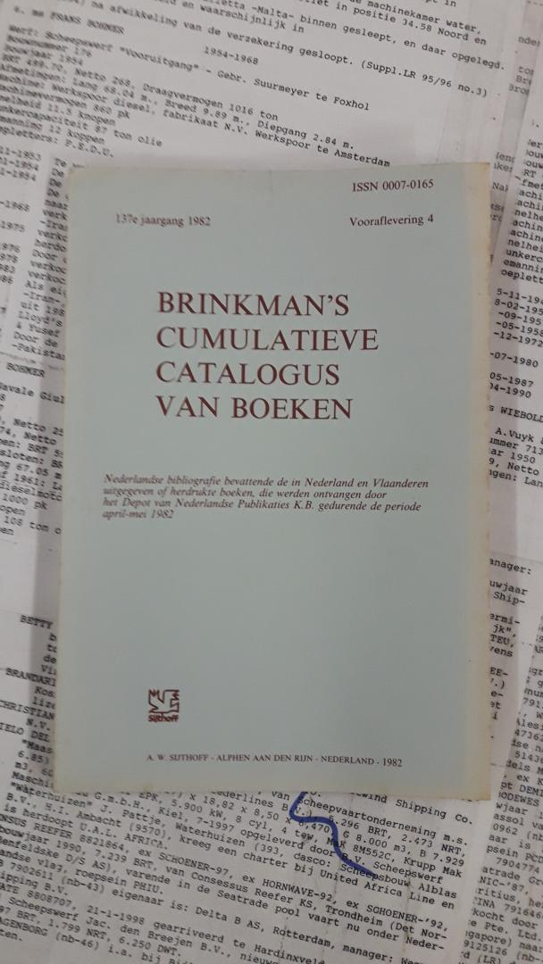 Redactie - Brinkman`s cumulatieve catalogus van boeken - Vooraflevering 4