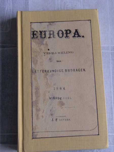  - Europa 1884, verzameling van letterkundige bijdragen, deel 1