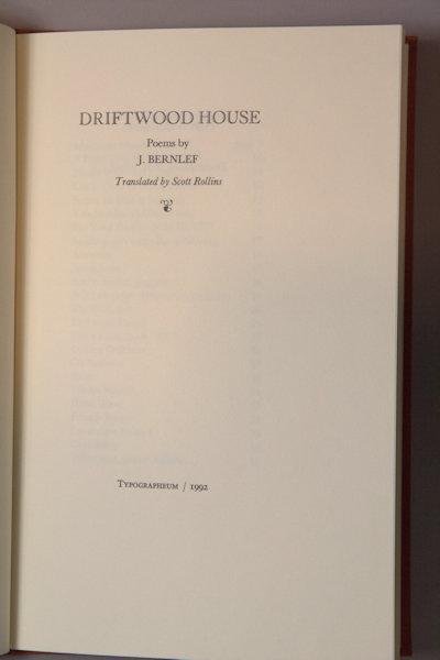 Bernlef, J. - Driftwood house. Poems