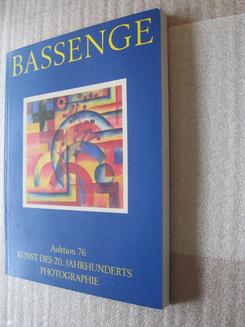 Bassenge - Kunst des 20. Jahrhunderts / Photographie / Auktion 76 / 25. November 2000