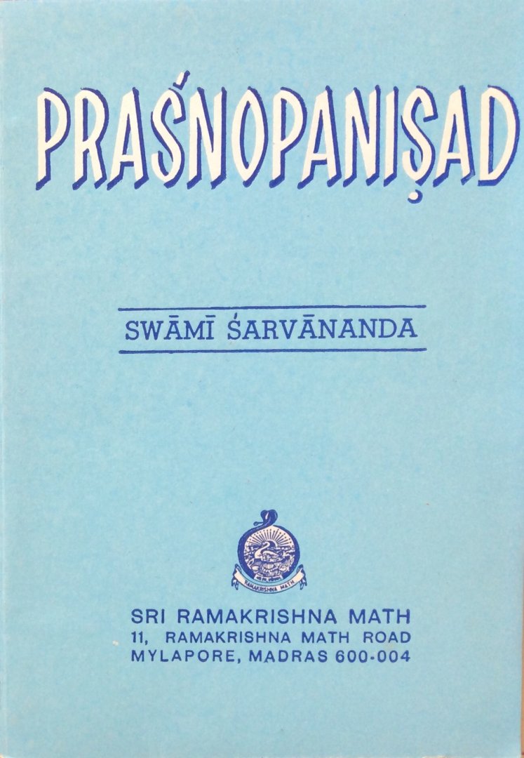 Swami Sarvananda - Prasnopanisad