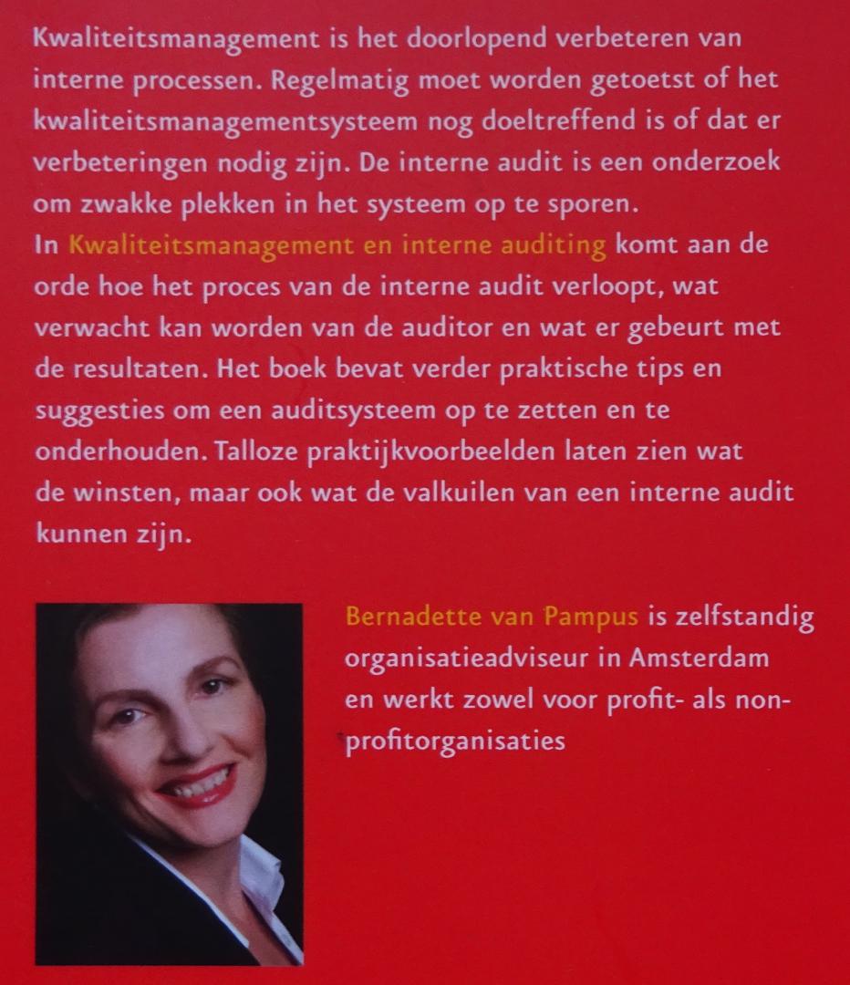 Pampus, Bernadette van - Kwaliteitsmanagement en interne auditing [ isbn 9789047301073 ]