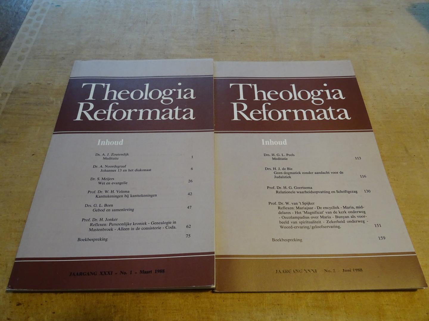 Brummelen, Dr. A. van , e.a. (Redactie) - Theologia Reformata / Jaargang 31