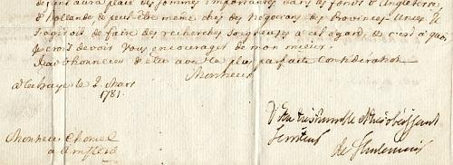 BRIEFE AUS DEM 18. JAHRHUNDERT - Zwei handgeschriebene Briefe der preußischen Gesandtschaft in Den Haag an den Kaufmann Pierre Chomel (1781).