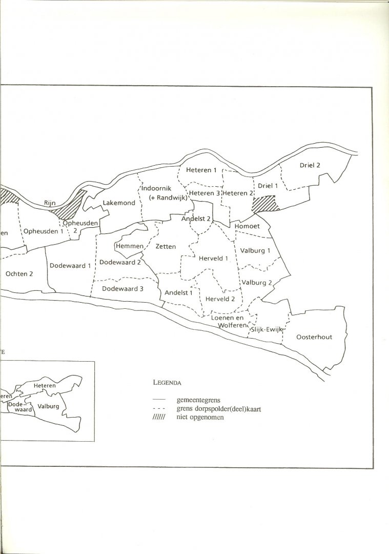 Chr. de Bont  & A.D.M. Veldhorst - Atlas van perceelsnamen in het Gelders Rivierengebied Deel 1 : De Midden-Betuwe