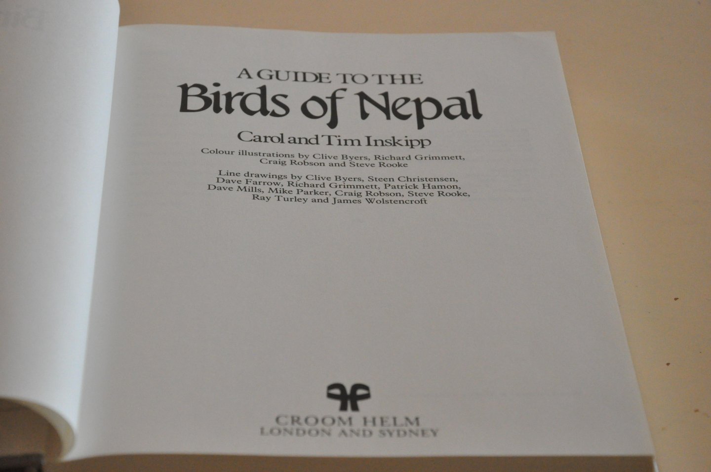 Inskipp, Carol and Tim - A guide to the Birds of Nepal