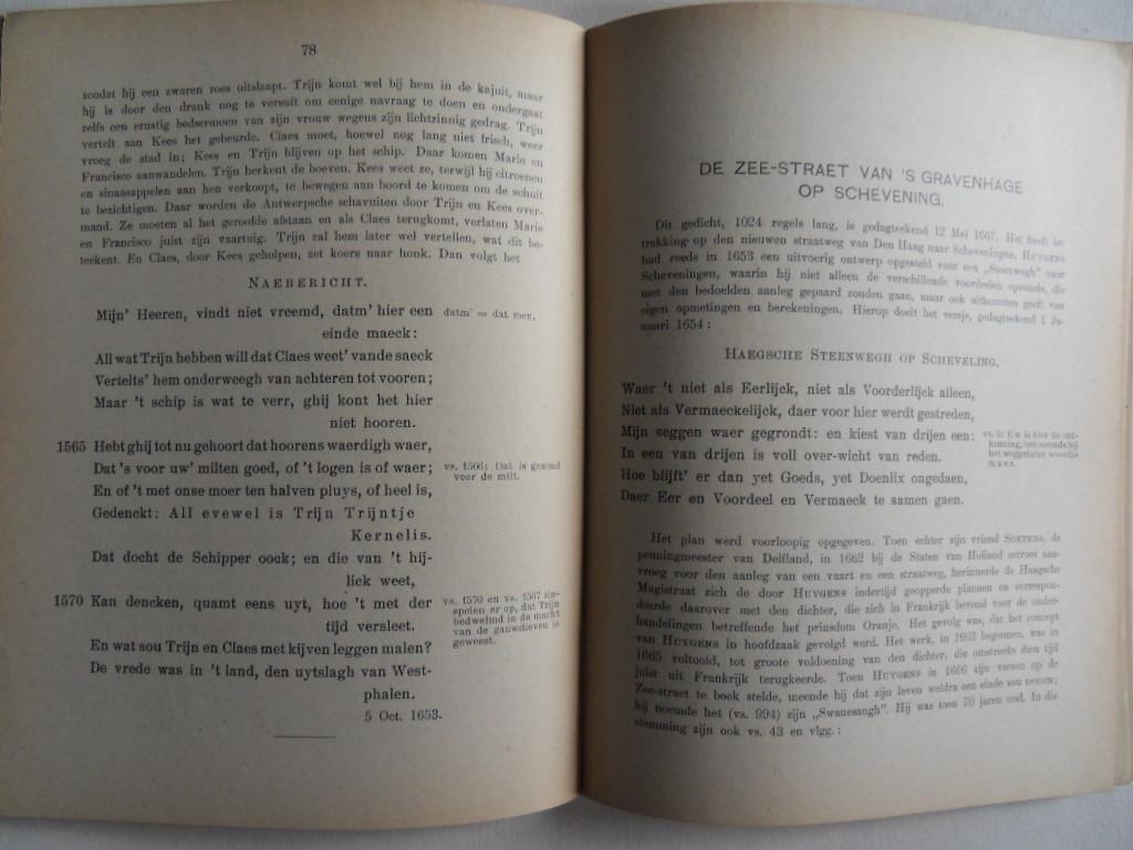 Kaakebeen, C.G. [ verzameld en toegelicht door ]. - Bloemlezing uit de Gedichten van Constantijn Huygens. [met titelplaat ].