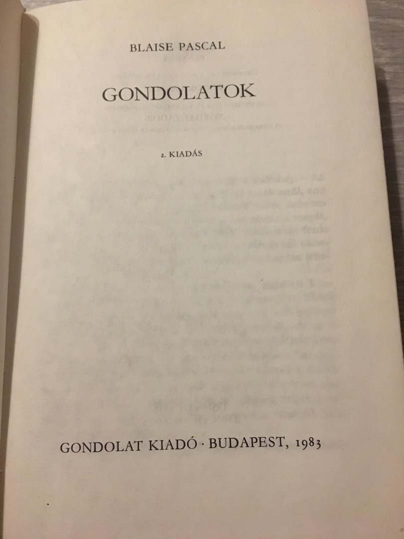Blaise Pascal - Gondolatok