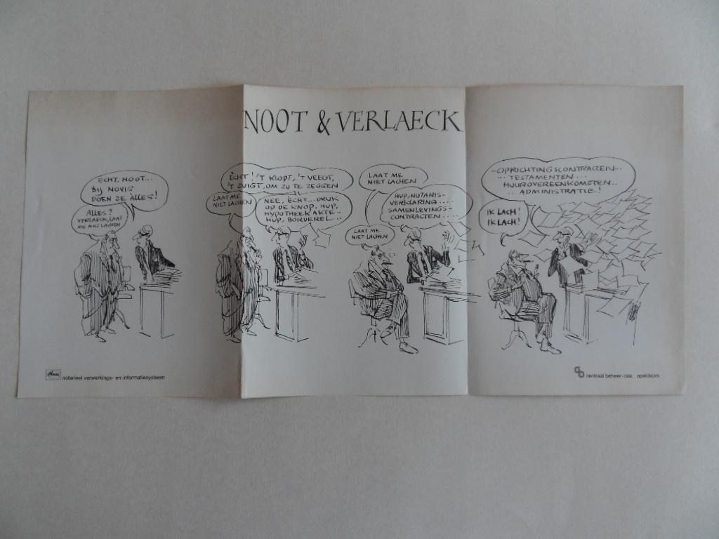Straaten, Peter van. - Noot & Verlaeck. [ Drie verschillende cartoons voor Novis - notarieel verwerkings- en informatiesysteem ].