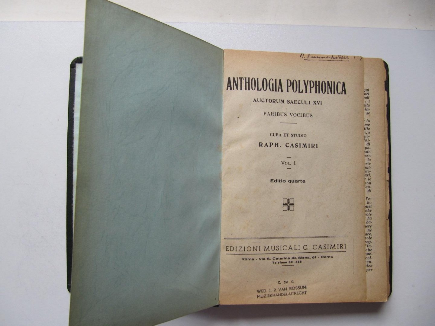 Ralph. Casimiri - Anthologia Polyphonica