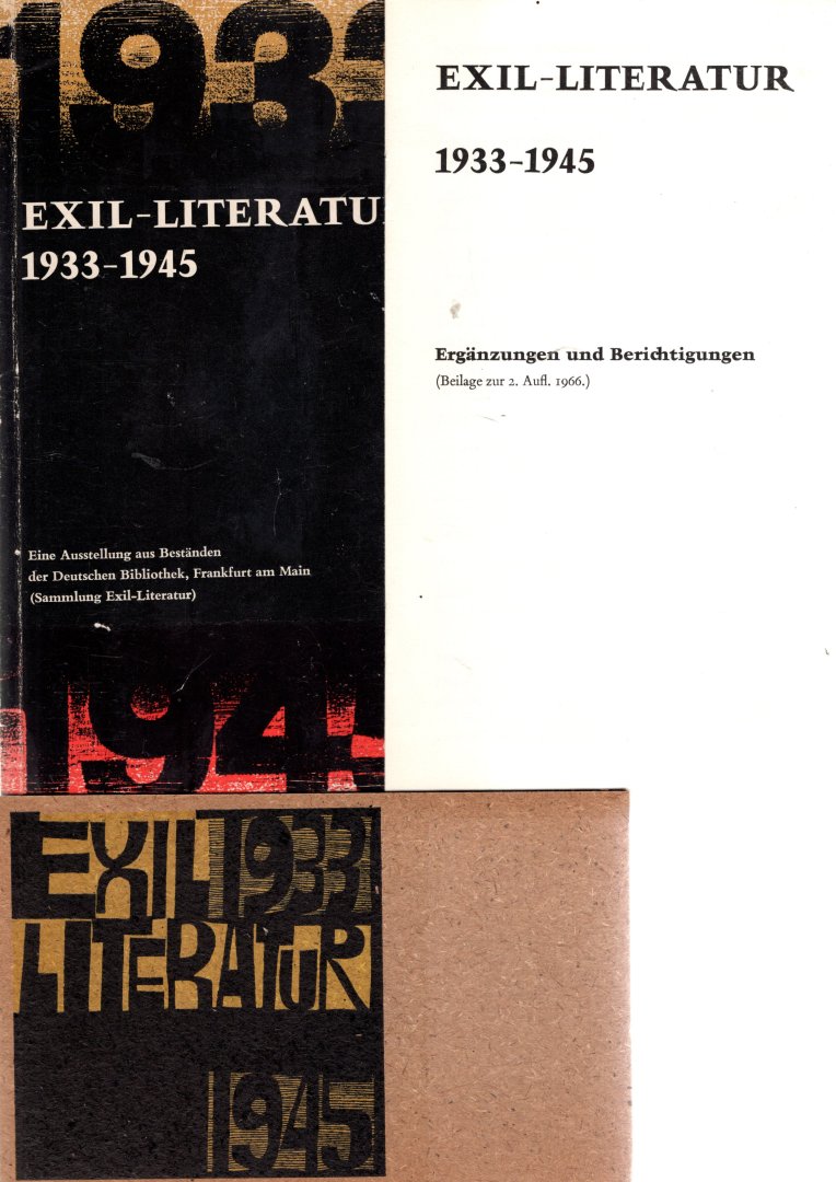 Berthold, Werner (ed.) - Exil-Literatur 1933-1945. Eine Ausstellung aus Bestanden der Deutschen Bibliothek, Frankfurt am Main. (Sammlung Exil-Literatur).