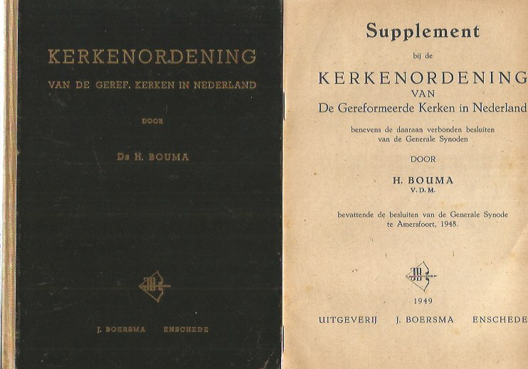 Bouma ds. H. - KERKENORDENING van de Geref Kerken in Nederland 1948