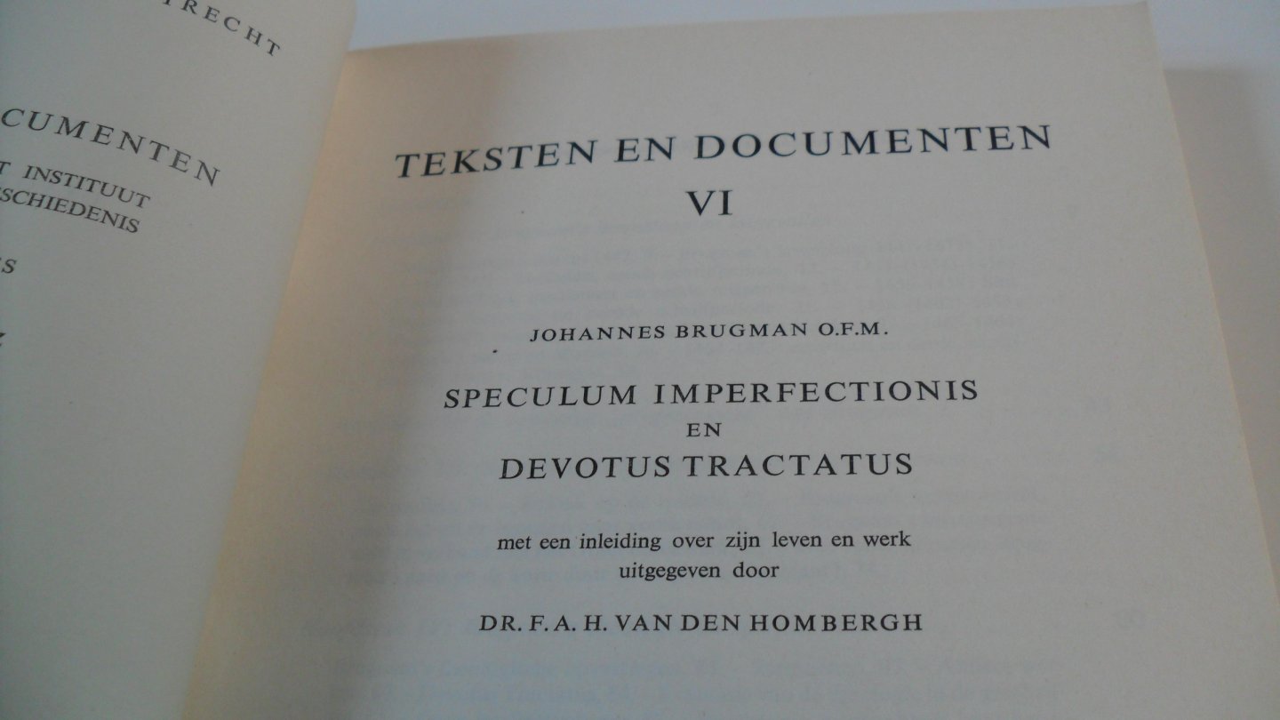 Hombergh Dr.F.A.H. van den - Leven en werk van Jan Brugman O.F.M.