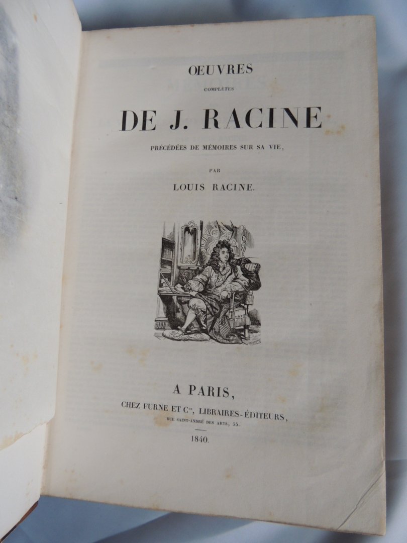 Racine Jean, Louis - Oeuvres complètes de J. Racine : précédées de mémoires sur sa vie par Louis Racine