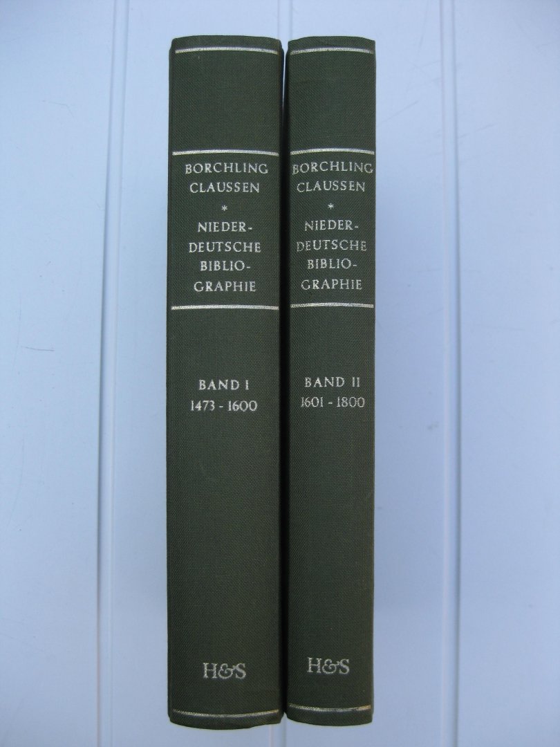Borchling, Conrad und Claussen, Bruno - Niederdeutsche Bibliographie. Gesamtverzeichnis der niederdeutschen Drucke bis zum Jahre 1800. Band 1 en .