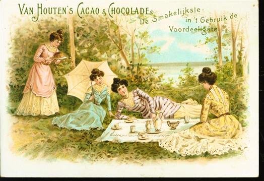 Van houten's Cacao - 4 dames houden picknick - 4 ladies hold picnic