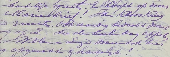 TIMMERMAN, Aegidius W. - Handgeschreven brief aan 'Beste Vic[tor van Vriesland]'.