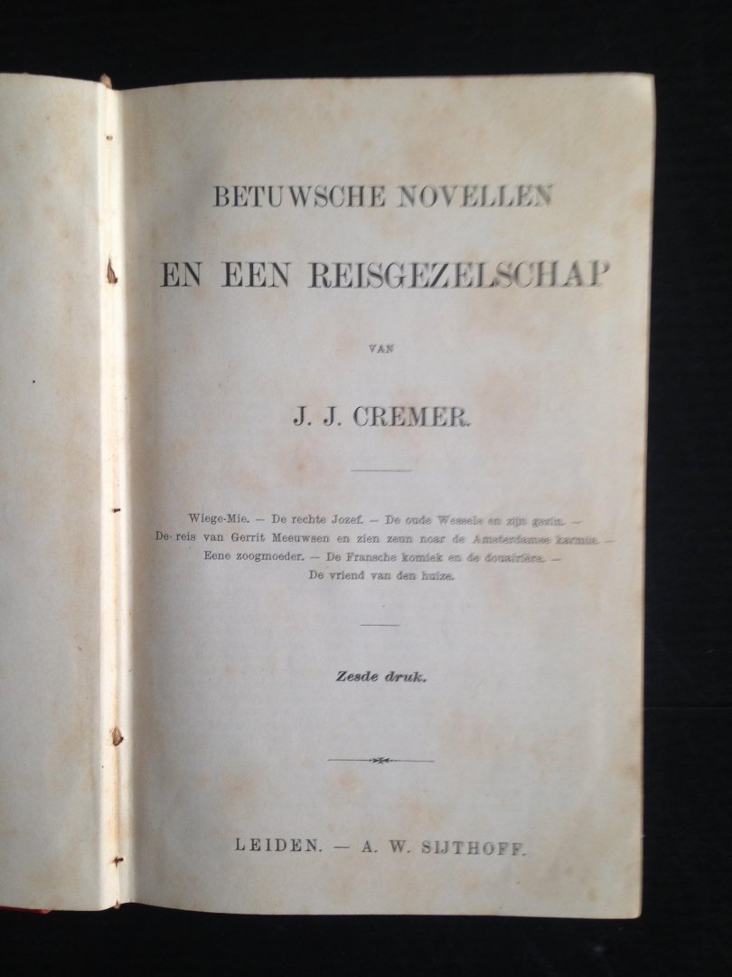 Cremer, J.J. - Overbetuwsche Novellen, Een Reisgezelschap