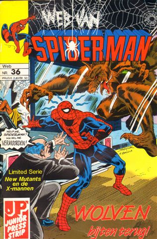 Junior Press - Web van Spiderman 036, De Misdadigers van New York, geniete softcover, zeer goede staat