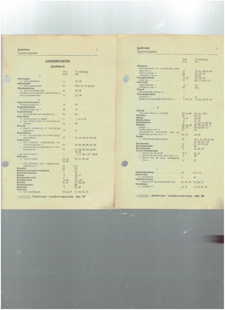 spreen, g.f. en gelder, j.j - jachtwet en vogelwet