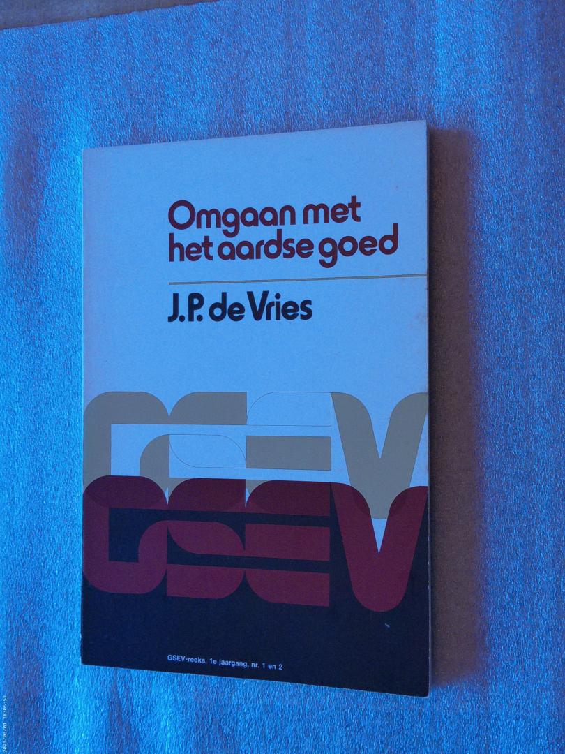 Vries, J.P. de - Omgaan met het aardse goed