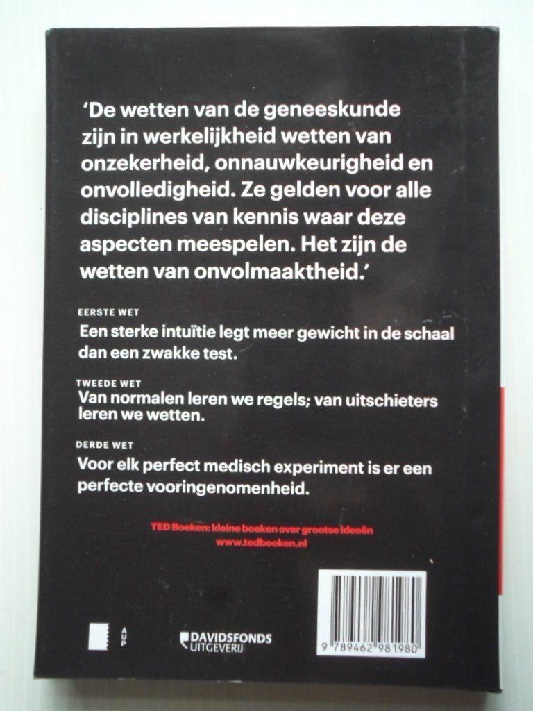 Mukherjee, Siddhartha - De wetten van de geneeskunde, Veldaantekeningen uit een onzekere wetenschap