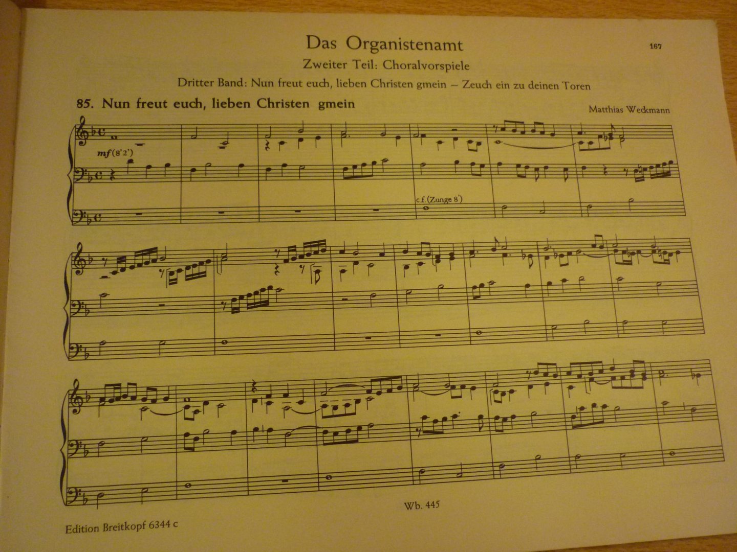 Ramin; Gunther - Das Organistenamt; II Choralvorspiele - Dritter Band (Diethard Hellmann)
