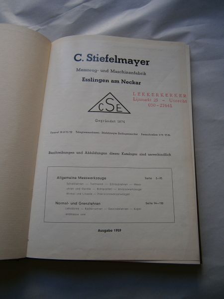Stiefelmayer, C. - Messzeug- und Maschinenfabrik