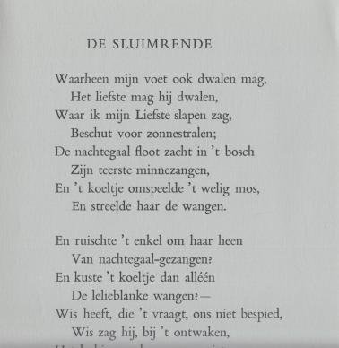 HEIJE, Jan Pieter - De sluimrende. (Rijmprent).