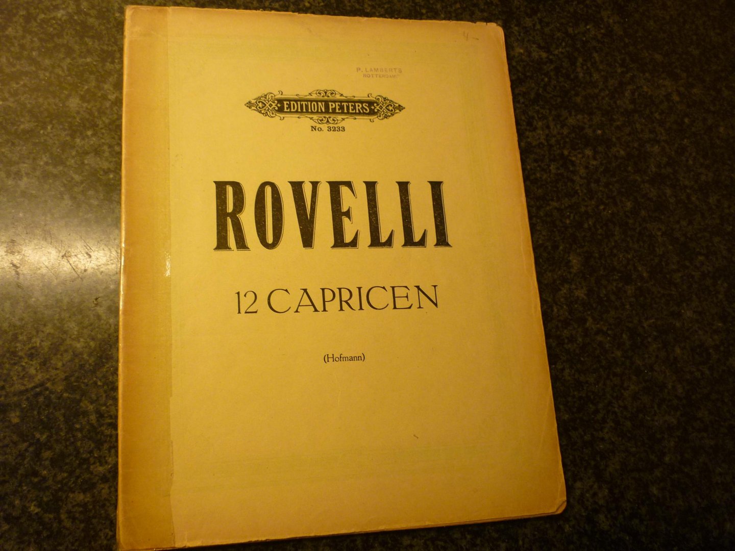 Rovelli; P. - 12 Capricen op.3 & 5; voor Viool solo (Richard Hofmann)
