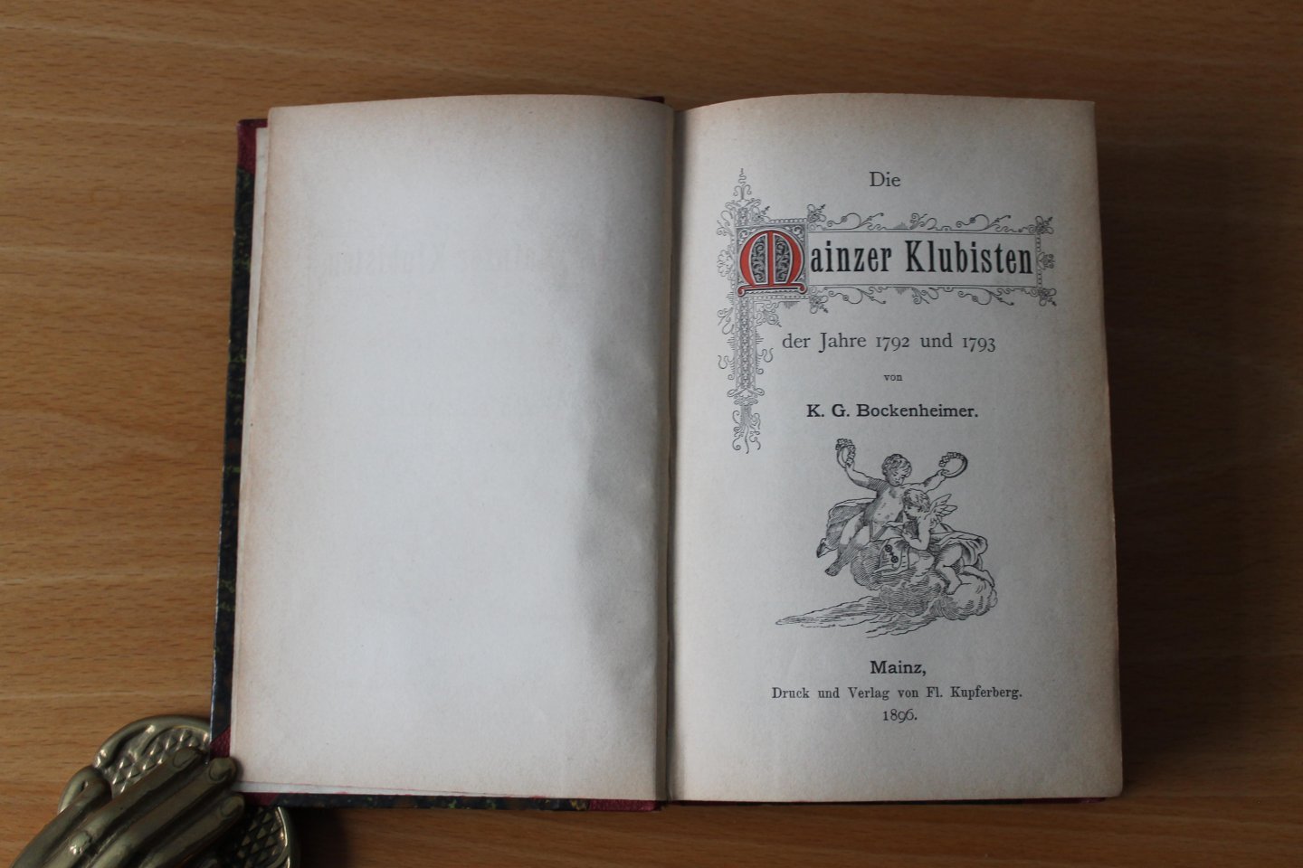 BOCKENHEIMER, K. - Die Mainzer Klubisten der Jahre 1792 und 1793
