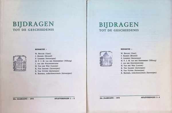  - Bijdragen tot de geschiedenis bijzonderlijk van het aloude hertogdom Brabant 55e jaargang 1972 compleet