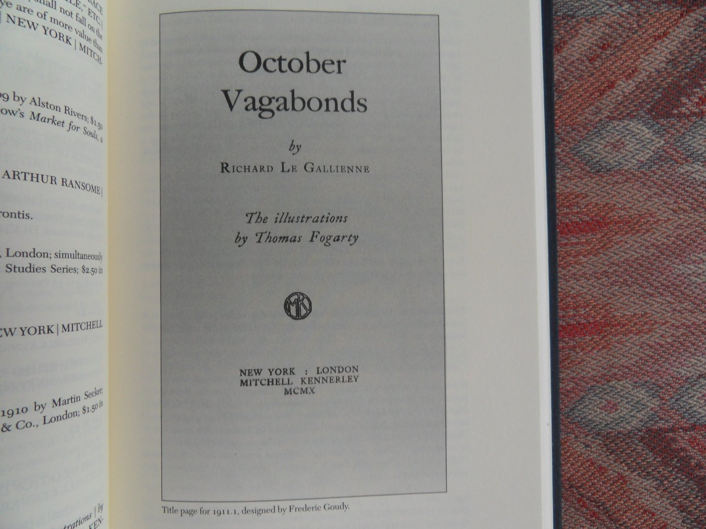 Boice, Daniel. - The Mitchell Kennerley Imprint. - In the Pittsburgh Series in Bibliography.