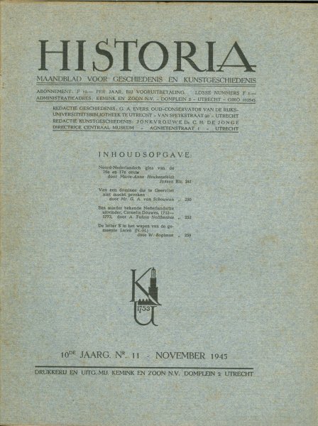  - Historia - maandblad voor geschiedenis en kunstgeschiedenis - november 1945
