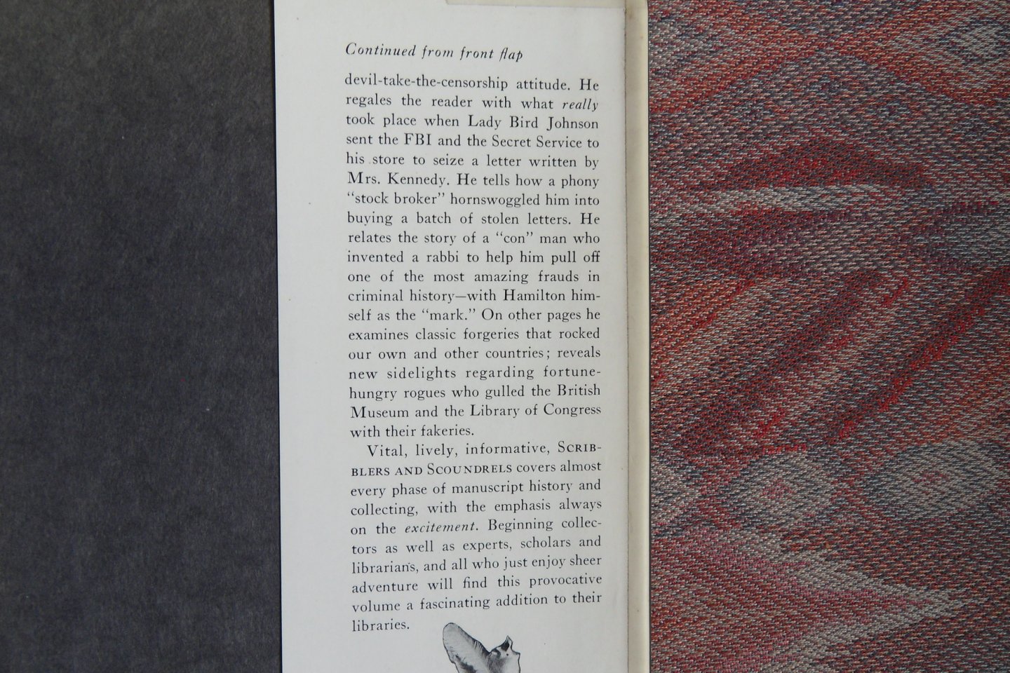Hamilton, Charles. - Scribblers & Scoundrels. - A Famous Manuscript Dealer and Auctioneer Recounts His Personal Experiences in the Exciting World of Autograph and Manuscript Collecting.