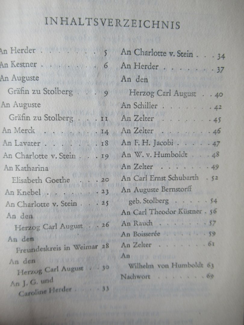 Goethe - Selbstbekenntnis in Briefen