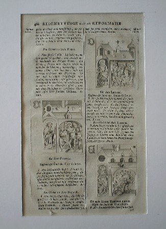 antique print (prent) - Beschryvinge van de reformatie. Sinte Pouwels. Sint Laurens.