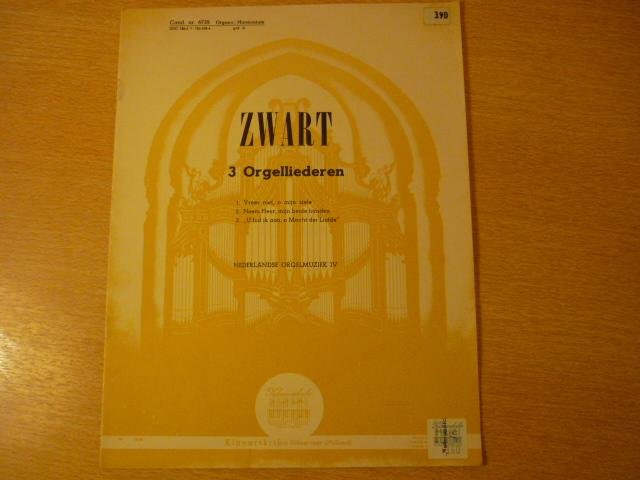 Zwart; Jan - 3 Orgel Liederen; Nederlandse Orgelmuziek IV (Klavarskribo)