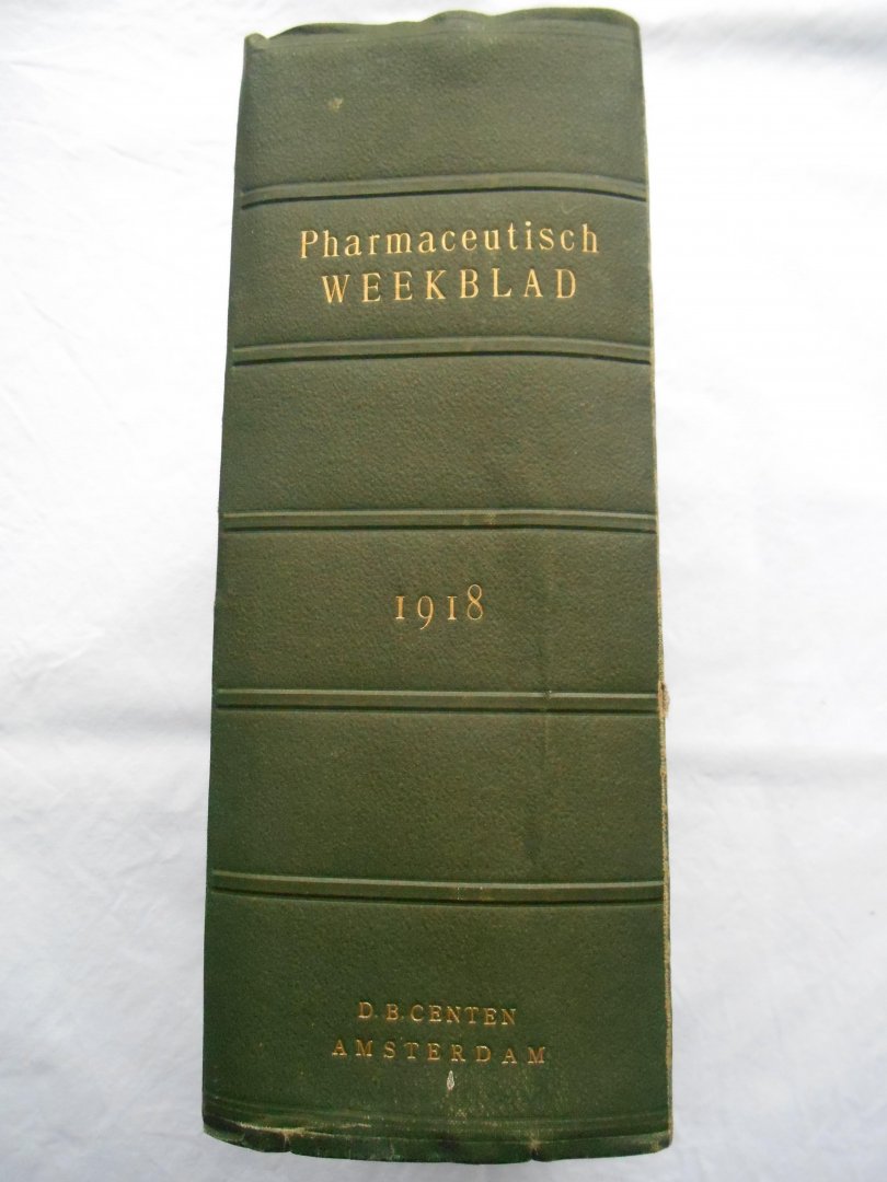 Nederl. Maatschappij ten bevordering der Pharmacie - Pharmaceutisch Weekblad, ingebonden jaargang 1918